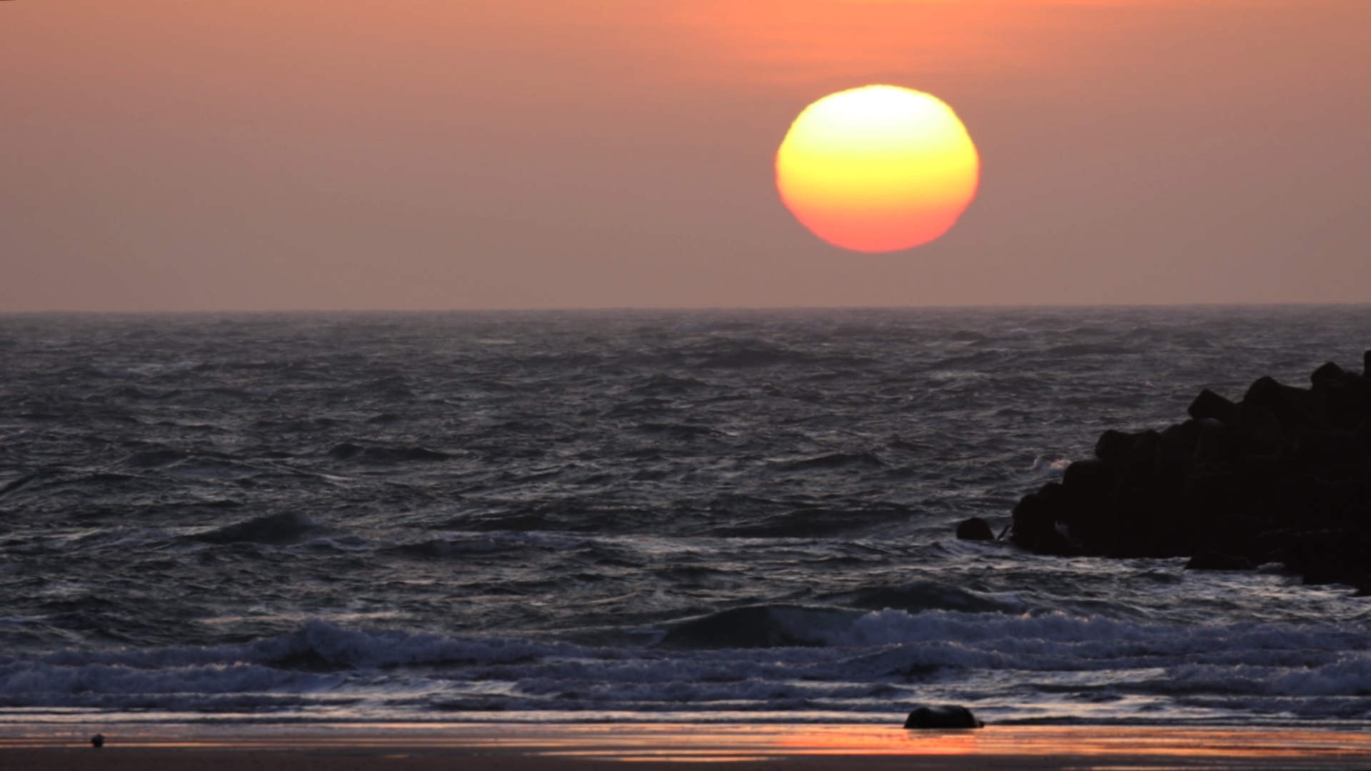 Sonnenaufgang Helgoland im Dezember 2019