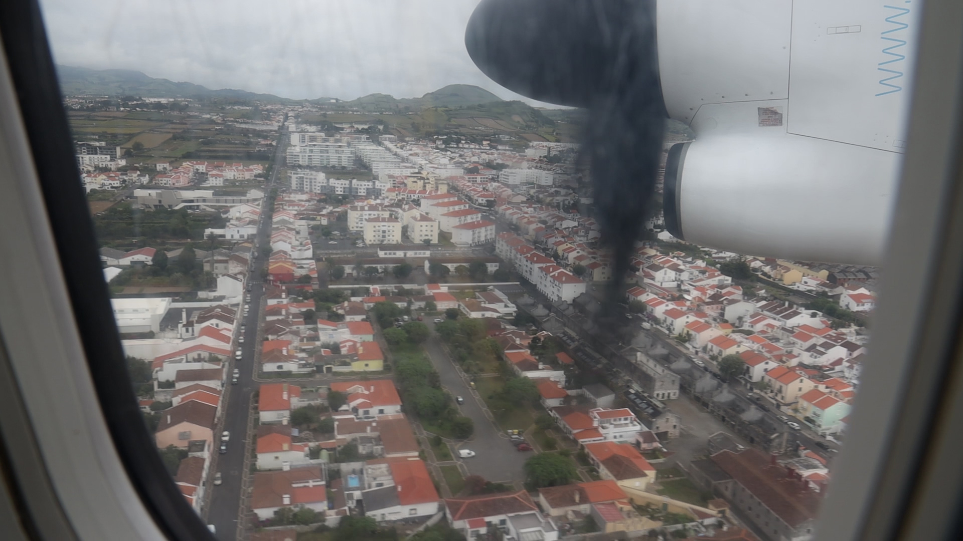 Anflug auf Ponta Delgada - Sao Miguel - Azoren