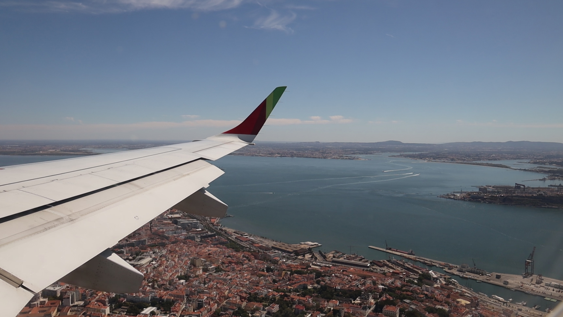 Anflug auf Lissabon