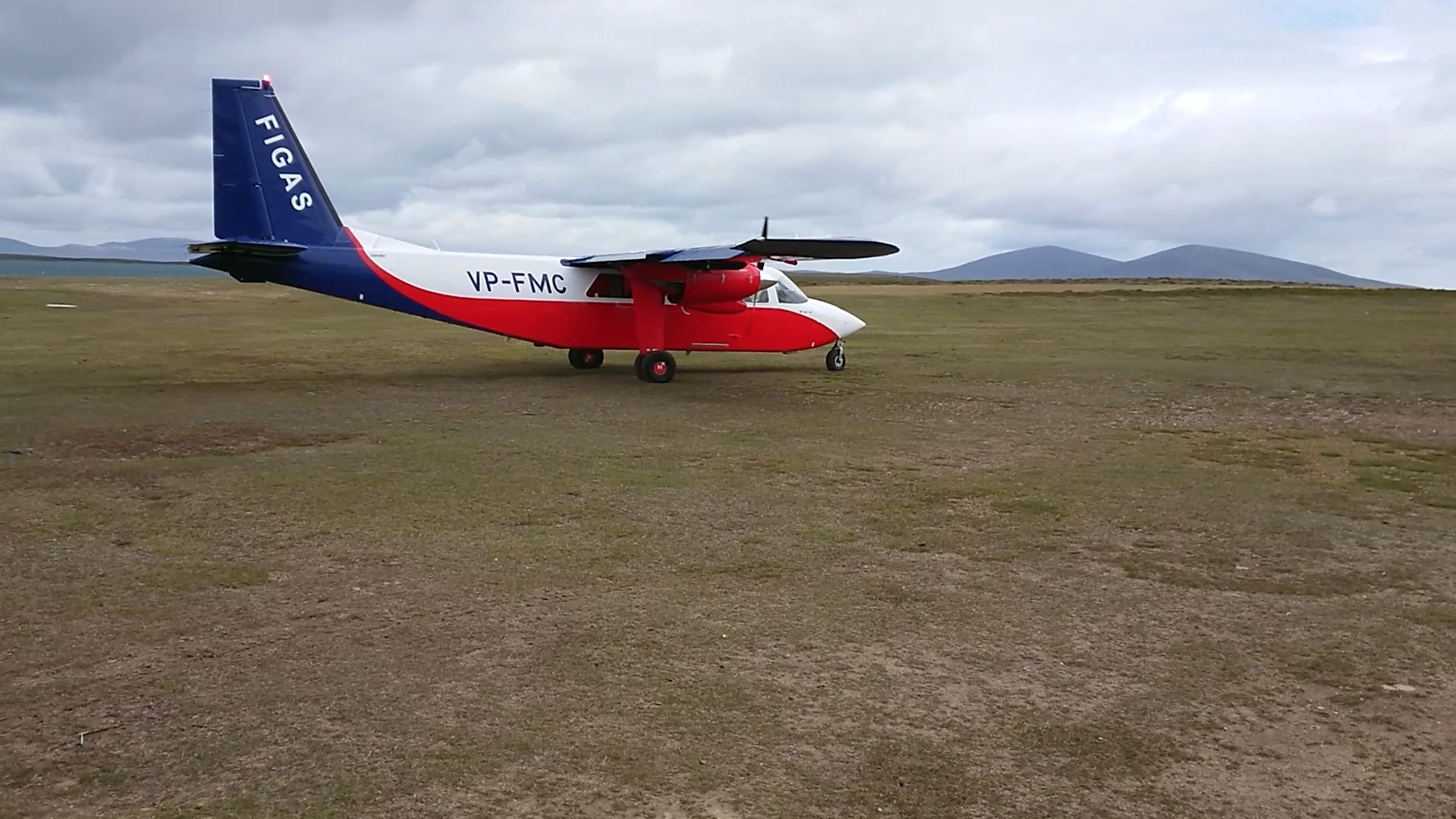 Das Flugfeld von Saunders Island